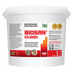 BIOSAN KZ 2000 5kg aktywator do szamba, do ekologicznej obróbki cieków i nieczystości w obiektach inwentarskich